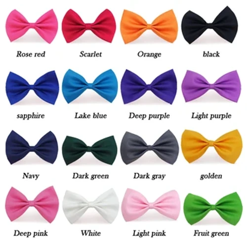Tiebow Gwddf Du ar gyfer Bechgyn Merched Bach Addasadwy Solid Bow Tei Parti Priodas Affeithwyr Plant Ddim Ofn Grychau