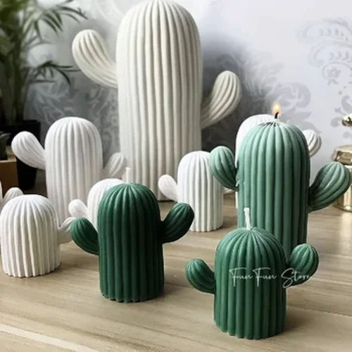 Llwydni Cactus Cannwyll Silicôn Efelychu DIY Addurniadau Sudd Plaster Llwydni Silicôn Addurn Cartref Crefftau Gwneud Offer