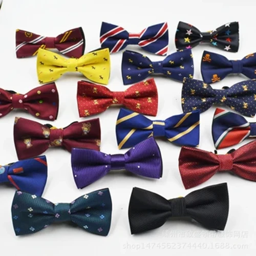 53 Umbala Wokubopha Umnsalo Wezingane Imfashini Othayi Abangu-Jacquard Bengane Bopha Ingane Yezingane Izingane Zesilwane Sasendulo Esinemithende I-Butterfly Elastic Cord BowTie
