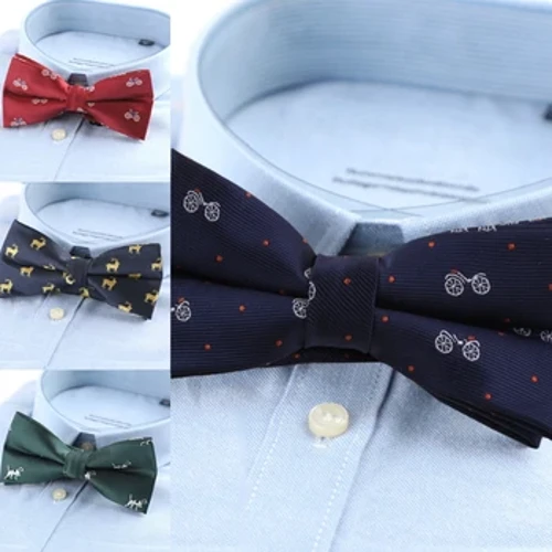 Y1UB Herrfluga Formella affärsslipsar Handgjorda vävda flugor Modetexturerade bekväma dressingtillbehör