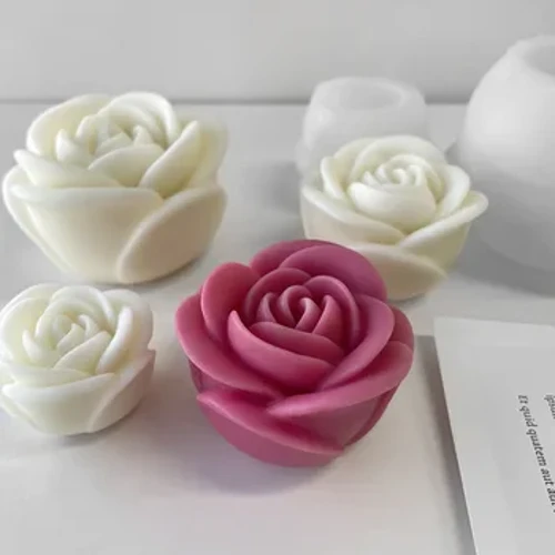 2024 Blodau Newydd Silicôn Candle Wyddgrug 3D Peony Blodau Sebon Gypswm Resin Llwydni Castio Offeryn Pobi Cacen Siocled DIY Rhodd Priodas