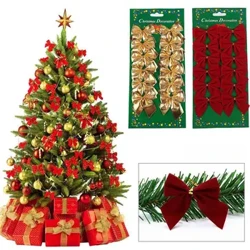 12 Cái/lô 2020 Đồ Trang Trí Năm Mới Cho Gia Đình Thắt Nơ Cây Giáng Sinh Đồ Trang Trí Giáng Sinh Mặt Dây Chuyền Cây Trang Trí Tiệc Baubles D