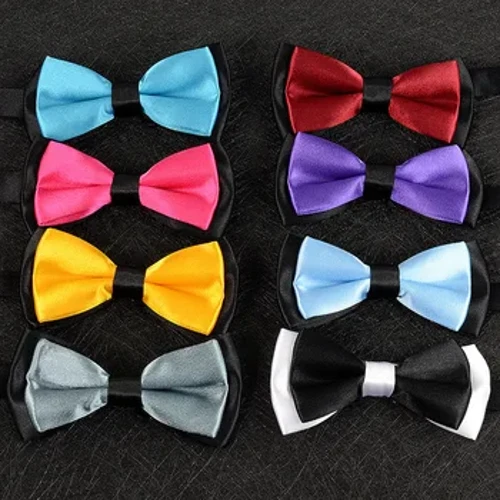 2 camadas criança terno gravata bebê menino moda cor sólida ajustável gravata borboleta chlidren dois tons pet cão gato gravata borboleta ds19
