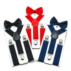 Papillon per bambini + bretelle Cinghie a farfalla classiche regolabili Baby Bowknot Festa di nozze Cravatta per accessori per neonati