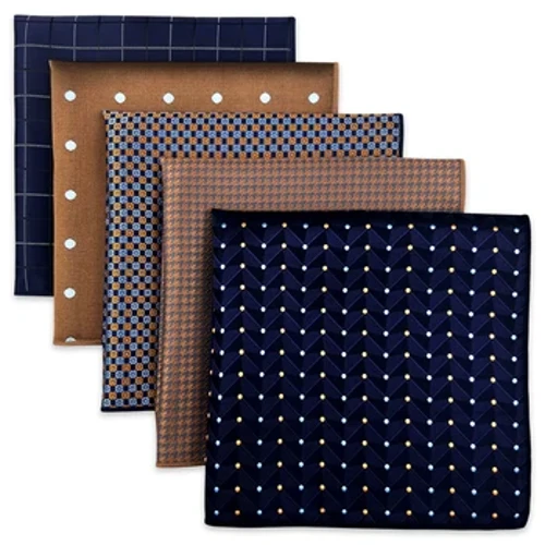 5 stycken Herr Pocket Squares Bröllopsnäsdukar Set Mode Formella Bundle Lyx Unik