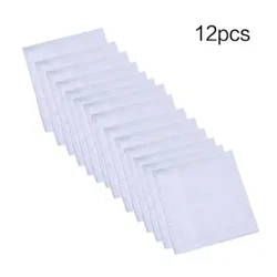 12 db pamut zsebkendő, tiszta Hankies jacquard csíkos négyzet alakú zsebkendő, barkácshajó