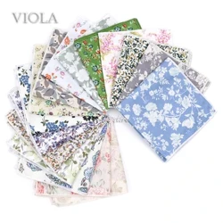 58 Lliw Hances Blodau 23cm Hanky ​​100% Cotwm Merched Dynion Parti Priodas Siwt Dyddiol Poced Anrheg Sgwâr Affeithiwr Tei Tuxedo
