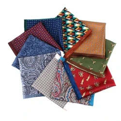 Print Pocket Square För män Kvinnor Blommönster Kostymer Snäckdukar Herrnäsdukar Mjuk fyrkantig näsduk Handdukar Halsdukar