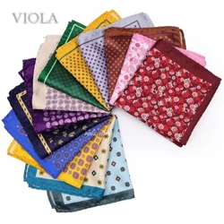 66 Renk Vintage Baskı Çiçek Paisley 24 cm Cep Kare Polyester Mendil Düğün Günlük Takım Elbise Kravat Hankie Erkekler Hediye Aksesuarı