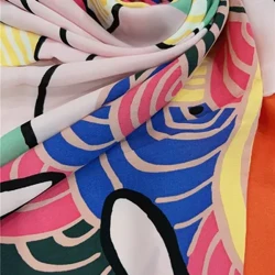 Spanish-style oversized print handkerchief