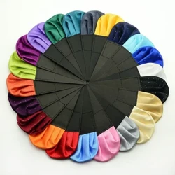 Punti di moda di spedizione gratuiti in abiti tascabili quadrati per uomo petto commerciale hanky solido satiny hankies classico sequestro fazzoletto da tovagliolo