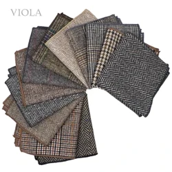 Clássico xadrez listrado macio 50% lã caxemira bolso quadrado 24cm terno masculino lenço festa lenço smoking gravata combinando presente de inverno