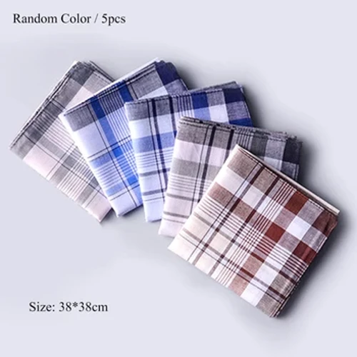 Plaid marradun zapi karratuak Gizonezkoak Emakume klasikoak Vintage poltsikoko poltsikoan kotoizko eskuoihal klasikoa Ezkontza Festarako 38 * 38 cm Ausazko