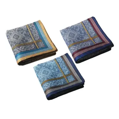 Sgwâr Poced 3x Cotton Mens Hankies Bandanas ar gyfer Prom Parti