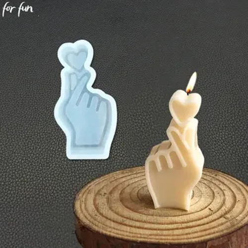 O'yin-kulgi uchun 3D mini yurak imo-ishorali shamdan silikon qolip DIY shamlar tayyorlash uchun shokoladli gips qo'lda ishlangan sovun qatroni qolipi uy bezagi