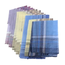 Set vun 12/10 Stéck Männer Plaid Muster Kotteng Handtuchs Gentleman Classic Pocket Square Hanky