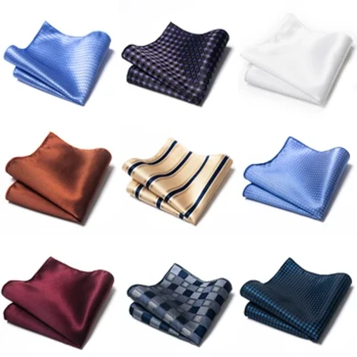 Vangise Marka Estilo berriena Zetazko Hanky ​​Gizona Loredun Gris Fit Negozioen maitaleen eguna Poltsikoko eskuzapiak