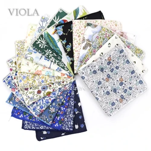 Hankie Blodau Newydd Poeth 100% Cotwm Hankie 23cm Parti Priodas Merched Dynion Siwt Dyddiol Poced Anrheg Sgwâr Rhodd Tei Tuxedo Affeithiwr