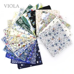 Hankie Blodau Newydd Poeth 100% Cotwm Hankie 23cm Parti Priodas Merched Dynion Siwt Dyddiol Poced Anrheg Sgwâr Rhodd Tei Tuxedo Affeithiwr