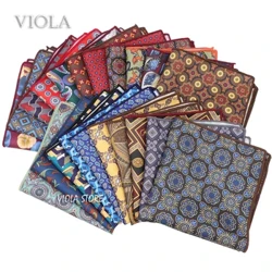 Новий принт з мультяшною геометрією 26 см Pocket Square Silk Touch Polyester носовичок Весільний костюм краватка Hankie чоловічий подарунок аксесуар