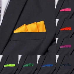 Iduku leSatin Labesilisa Umbala Weswidi Wabesilisa Amasudi Ephaketheni Lebhizinisi Lebhizinisi Ithawula Ithawula I-Hanky ​​Suit Napkin Solid Hankies