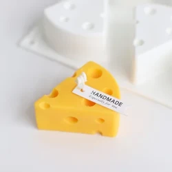 I-Creative Cheese Shape Silicone Mold I-Aromatherapy Insipho Yekhandlela Isikhunta I-Fondant Mousse Ikhekhe Ikhekhe Likashokoledi Umhlobiso Wokubhaka Ithreyi Yokubhaka