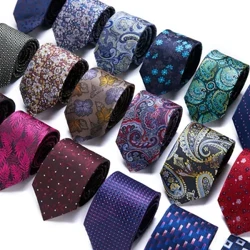 Brend 100% ipak yangi erkaklar galstuk 7,5 sm ko'k bo'yinbog' Yashil va to'q sariq ipak gravatalar Erkaklar uchun Paisley Floral Fit Wedding Workplace Slim