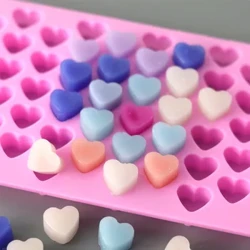 55 compartimenten hartvorm siliconen kaarsvorm DIY kleine liefdestaart chocolade bakvorm ijsbakje voedselveilige keukenbenodigdheden