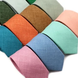 Đồng Màu Handmade Cotton Quan Hệ Nam Cà Vạt Sọc Hẹp Cổ Ôm Màu Hồng Xô Thơm Xanh Cổ Phối Cưới Phù Hợp Với Phụ Kiện Quà Tặng
