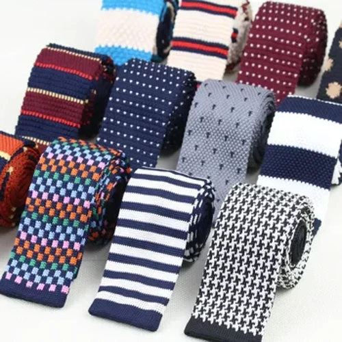 Nam Dệt Kim Đan Giải Trí Cà Vạt Sọc Thời Trang Skinny Hẹp Ôm Cổ Quan Hệ Cho Nam Skinny Dệt Thiết Kế Cravat