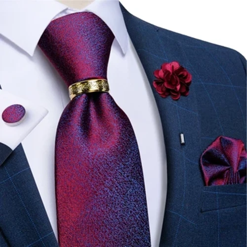 Fuafuaga a Tamaloloa Pruple Mumu Lanu lanumoana Malosi Fuafuaga 8cm Lautele Silika ua Fuafuaga mo Fa'aipoipoga Fa'aipoipoga Fa'apena mea e fa'aoga ai Tamata'i Fa'aigoa Cufflinks Brooch Pin