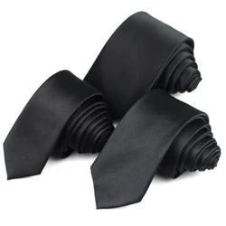 Clymau Du Clasurol Newydd ar gyfer Dynion Neckties Silk Mens ar gyfer Parti Priodas Tei Gwddf Busnes Oedolion 3 Maint Tei Solid Achlysurol