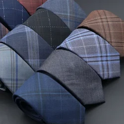 Erkaklar galstuklari Klassik jakkardli chiziqli galstuk galstuk 6 sm yupqa bo'yinbog'lar Polyester tor yoqa kostyum ko'ylak galstuk aksessuarlari sovg'a