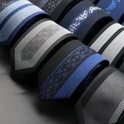 Moda jakkardli 6 sm ko'k qizil bo'yinbog'li gulli ekose patchwork Polyester Erkaklar oriq partiyasi biznes galstuk kostyumi aksessuarlari sovg'a