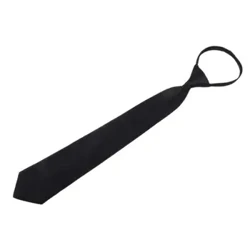 Musta Clip On Tie Turvasolmiot miehille Naisille Ovimies Steward Mattamusta Solmio Musta Hautajaissolmio Vaatetustarvikkeet