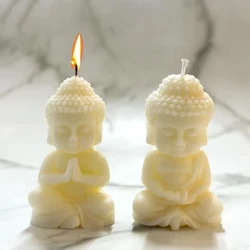 3D Maitreya Силиконова форма за свещи Направи си сам Църква Буда Изработване на мазилка Епоксидна смола Арома сапун Шоколад Форми за печене Домашен декор