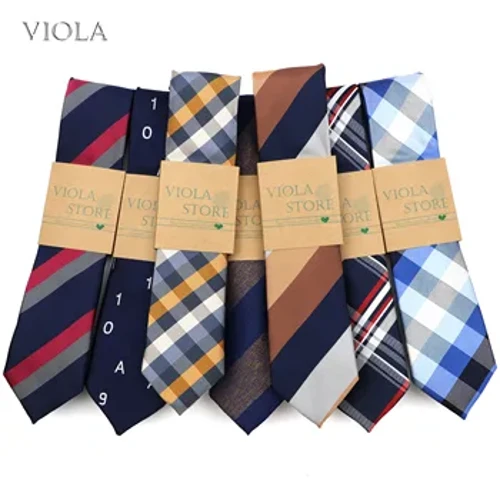 61 Lliw Jacquard Striped Plaid Paisley Necktie 6cm Polyester Gwryw Tei Cul Anrheg Crys Siwt Tuxedo Croen i Ddynion Affeithiwr