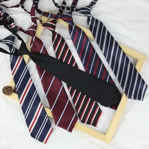 33*6Cm/13*13Cm JK Cà Vạt Nữ Kẻ Sọc Cổ Cô Gái Phong Cách Nhật Bản Cho Đồng Phục JK Cà Vạt Dễ Thương đồng Phục Kẻ Sọc Phụ Kiện Trường Học
