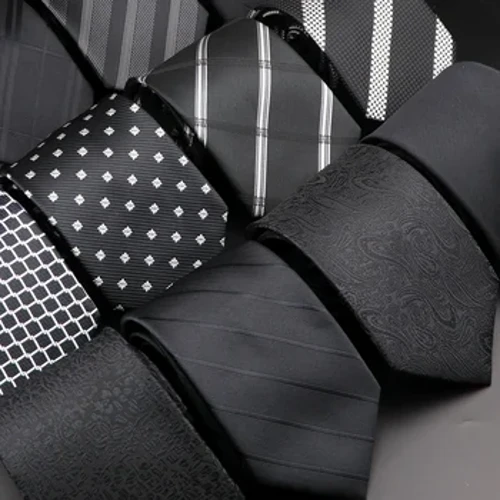 Thiết Kế Mới Cưới Nam Phối Đen Chắc Chắn Sọc Họa Tiết Paisley Hoa Vát Nam Kinh Doanh Dropshipping Chú Rể Cổ Phụ Kiện Quà Tặng