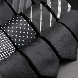Thiết Kế Mới Cưới Nam Phối Đen Chắc Chắn Sọc Họa Tiết Paisley Hoa Vát Nam Kinh Doanh Dropshipping Chú Rể Cổ Phụ Kiện Quà Tặng