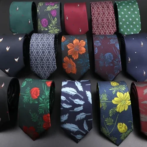 Nai Kane hou no ka hulu pua Elk Geometric Patten Red Blue Neckties Leisure Business Ka lole o kela la i keia la Cravat Wedding Party Gift.