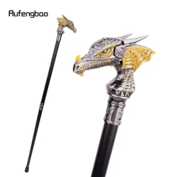 Kuldne must luksuslik draakonipea jalutuskepp, mood, dekoratiivne jalutuskepp, härrasmees, elegantne jalutuskepp, 93 cm