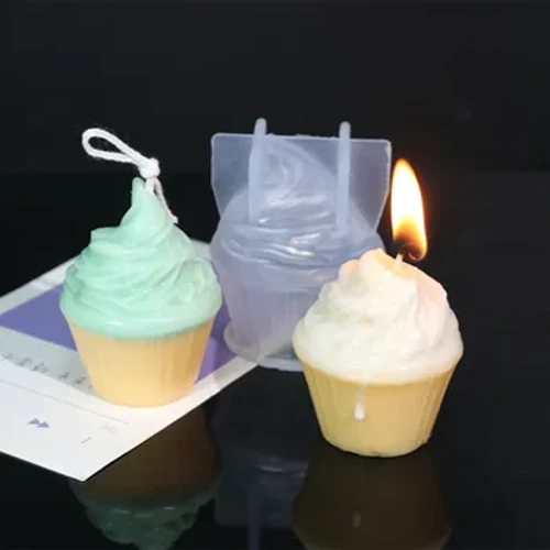 Hufen Iâ Aromatherapi Candle Llwydni Silicôn Drych DIY Resin Gollwng Wyddgrug Aromatherapi Candle Addurno Llwydni Sebon Yr Wyddgrug