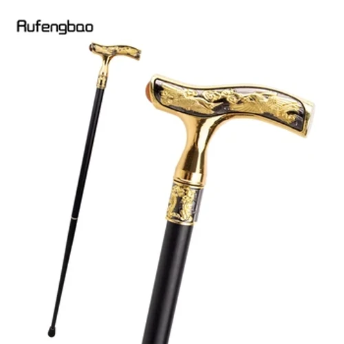 Crane Walking Cane Orange Ädelsten Mode Dekorativ Walking Stick Gentleman Elegant Cosplay Cane Knob Crosier 93cm