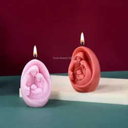 Iso Virjiniya silikon sham qolipi DIY qo'lda yasalgan aromaterapiya gips qo'l san'atlari epoksi sovun qilish mog'or uy dekoratsiyasi