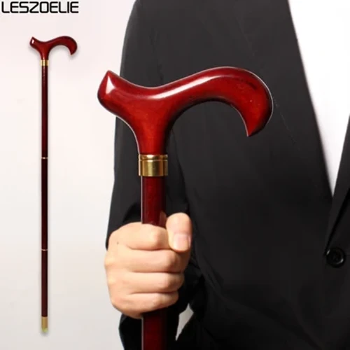 97cm rout hëlzent Handle 3-Stéck Walking Stick Männer eraushuelbare Däitsch Buche Holz Walking Canes Fraen Moud Walking Sticks