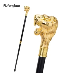 Gold Lion Head หนวดแฟชั่นเดิน Stick ตกแต่ง Cosplay Vintage Party แฟชั่นเดิน Cane Crosier 93 ซม.