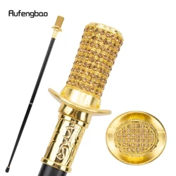 Gyllene konstgjorda diamant promenadkäpp Mode dekorativ käpp Gentleman Elegant Cosplay käppknopp Crosier 96cm