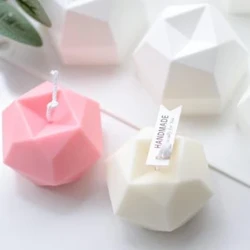 Gør-det-selv geometrisk Rubik's Cube Candle Silikone Form 3D Cube Sæbe Lys Maker Kit Håndlavet Bubble Chokolade Dessert Bageform