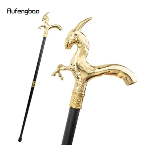 Ffon Cerdded Anifeiliaid Glaswelltir Euraidd Glaswelltir Aur Addurniadol Cospaly Parti Vintage Cerdded Ffasiynol Cansen Calan Gaeaf Crosier 93cm